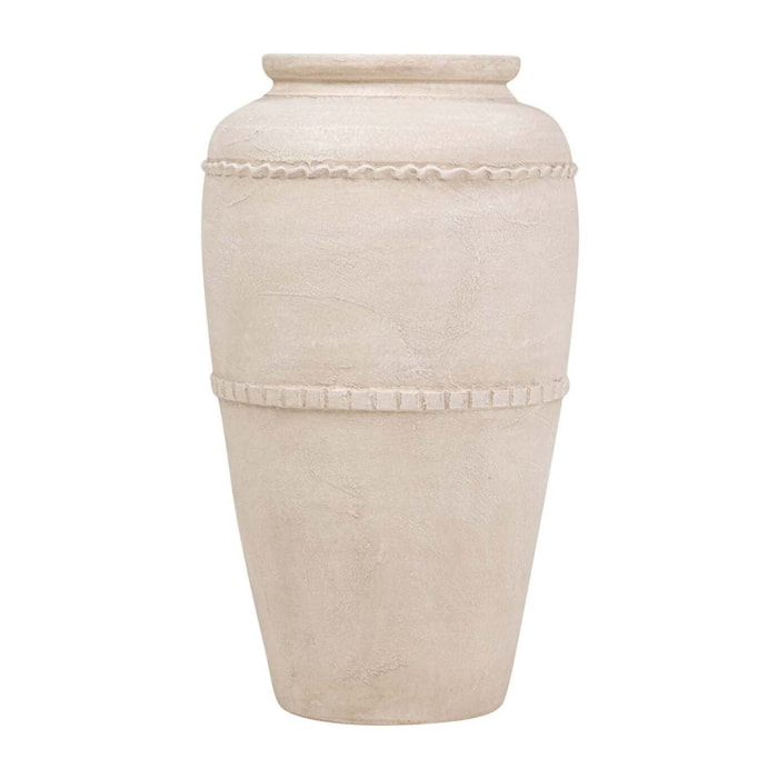 Florero Ceramica Beige 27x27x50 Cm