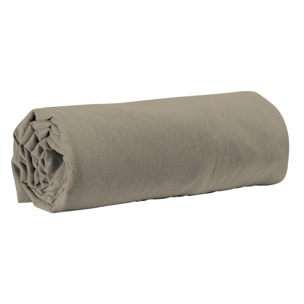 Drap Housse Uni 100% Coton - Essentiel - Bleu Canard