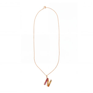 Collar N acabado oro rosa 18k