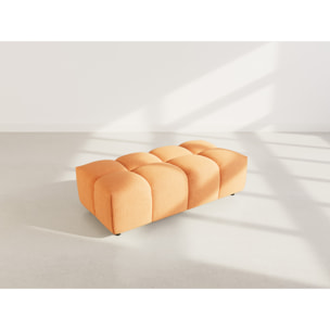 Adelaide - pouf en tissu texturé - Terracotta