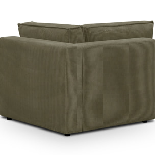 Canapé d'angle droit convertible 9/10 places en velours côtelé - Harper Mod