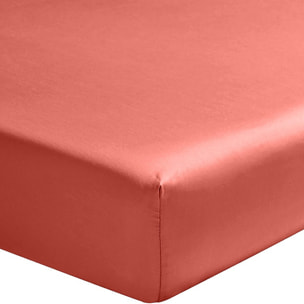 Drap housse - bonnet:30cm 100% satin coton 70fils sienne