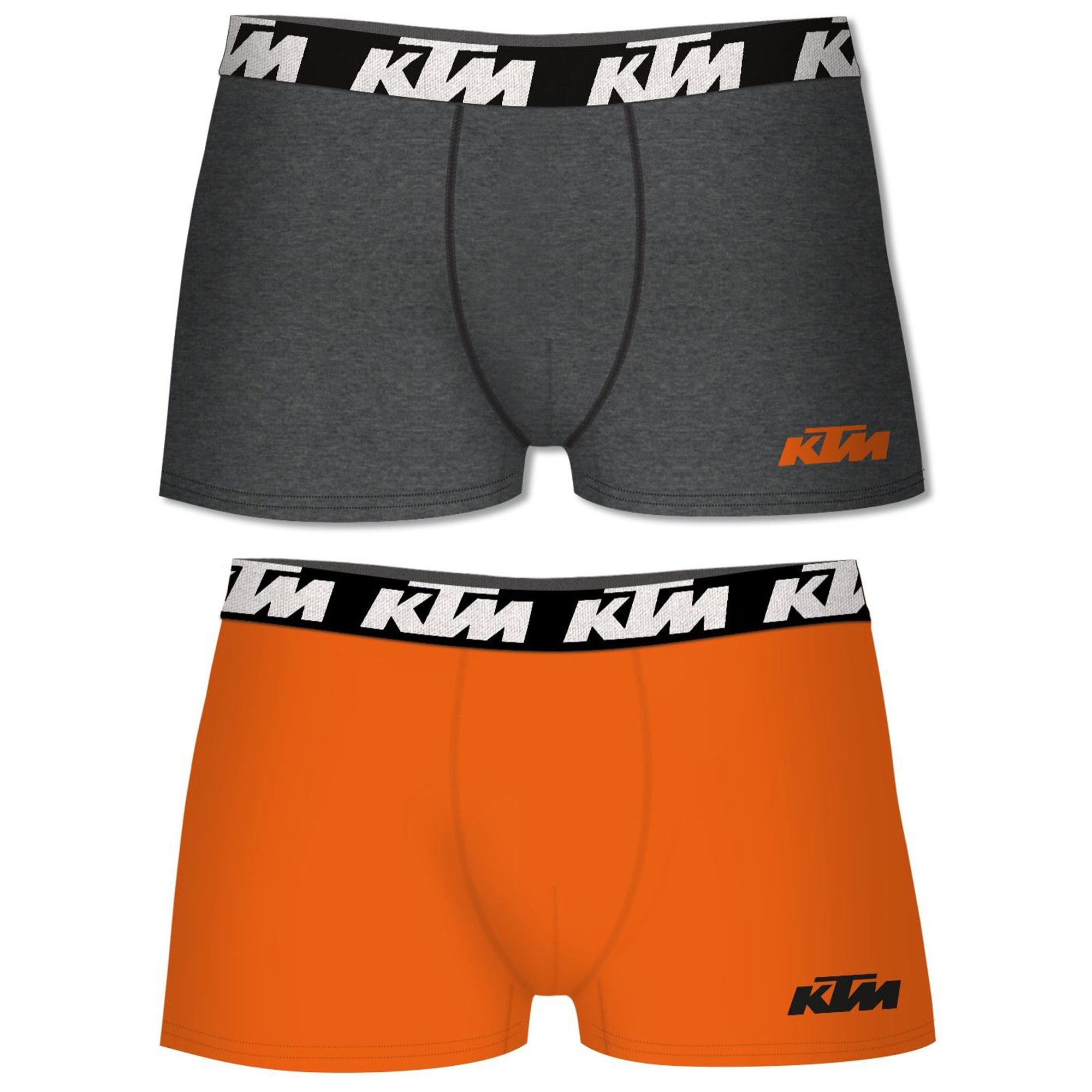 Set de 2 calzoncillos bóxer ktm  naranja y gris oscuro