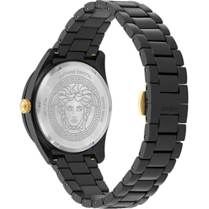 Versace Reloj Analógico De Cuarzo V-Dome Alluminium.timeles