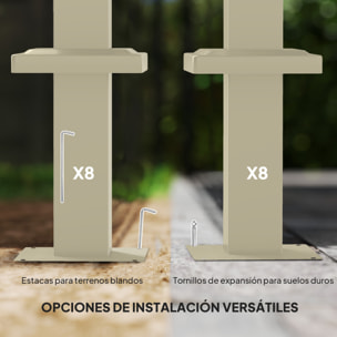 Pérgola con Techo Retráctil Pérgola de 3x3 m Cenador de Pared o Independiente con Cierre Magnético Protección UV30+ Pabellón para Jardín Patio Terraza Exterior Caqui