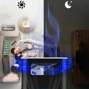 Trappola per zanzare elettrica, con luce LED, aspirapolvere e serbatoio.