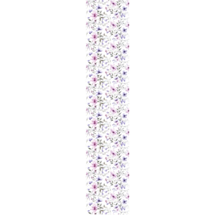 Papier peint intissé pré-encollé - FLEURS ROSES ET VIOLETTES - 1 rouleau