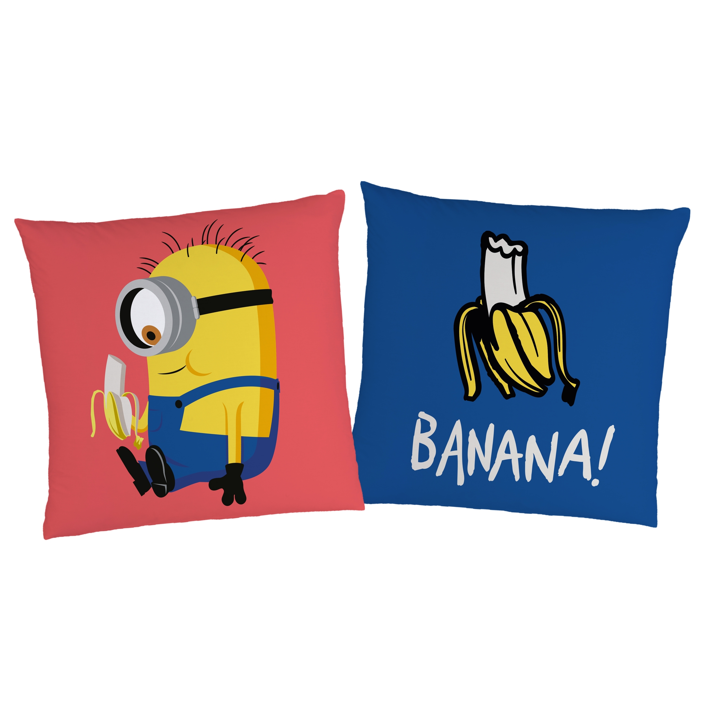 Coussin imprimé 100% polyester, LES MINIONS BANANA