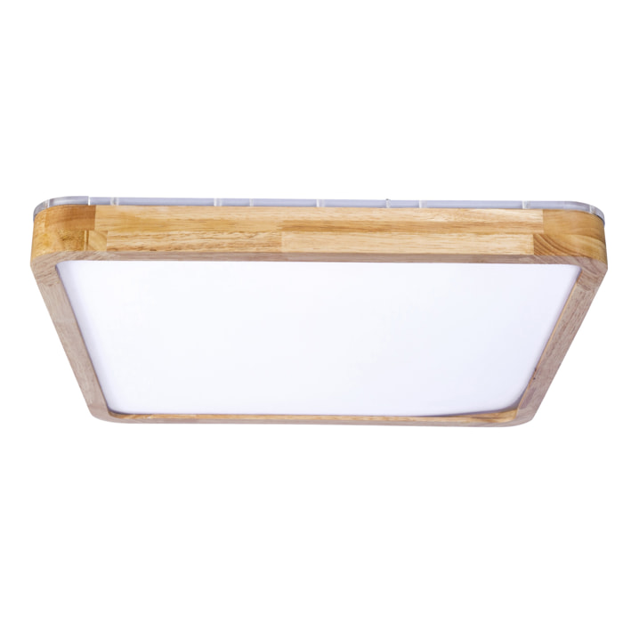 Forlight Plafón LED 11.2W Blanco Neutro - 4000K Madera Clara para Interior de Techo en Dormitorio, Salón, Comedor