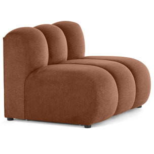 Debbie - module d'assise sans accoudoirs en tissu texturé - Terracotta