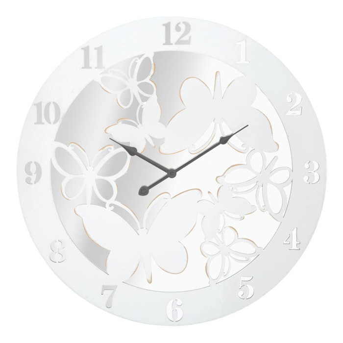 OROLOGIO DA PARETE WHITE BUTTERFLY CHARME1921 BIANCO