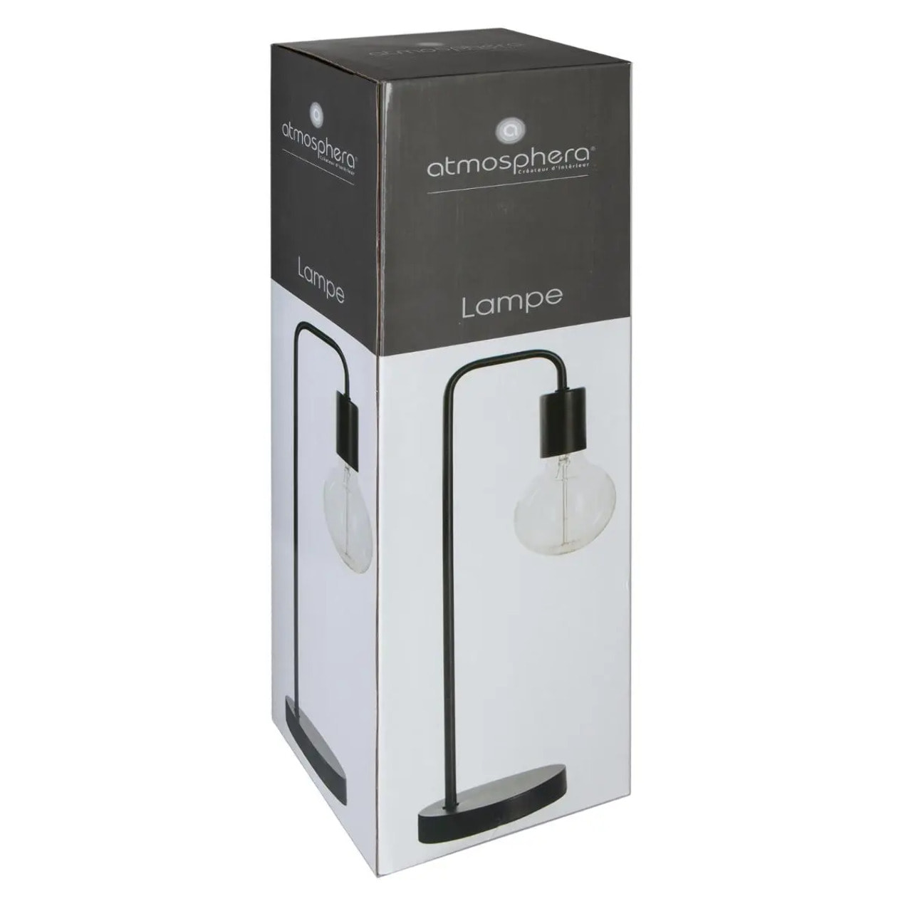 Lampe métal "Keli" noir H45cm