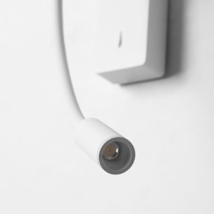 Forlight Colo - Luz de Lectura para Dormitorio LED Luz Cálida 3000K con Interruptor. Aplique de Pared Cabecero de Cama Blanco
