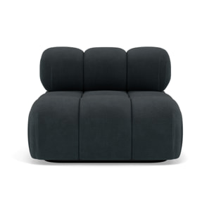 Ruby - module d'assise sans accoudoirs en velours texturé - Noir