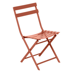 Chaise de jardin pliante "Greensboro" ambre en acier traité époxy