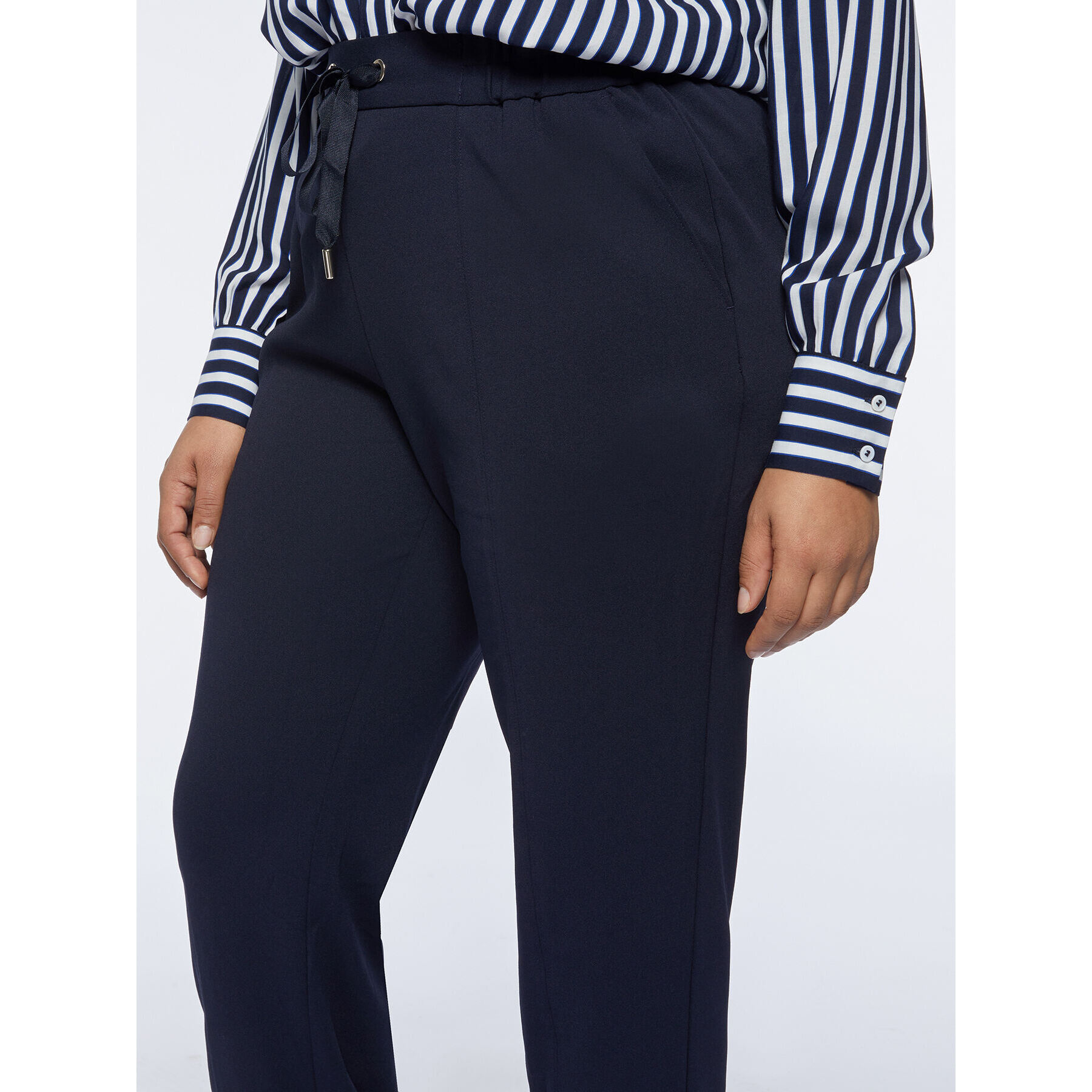 Fiorella Rubino - Pantalones joggers de tejido scuba crepé - Azul