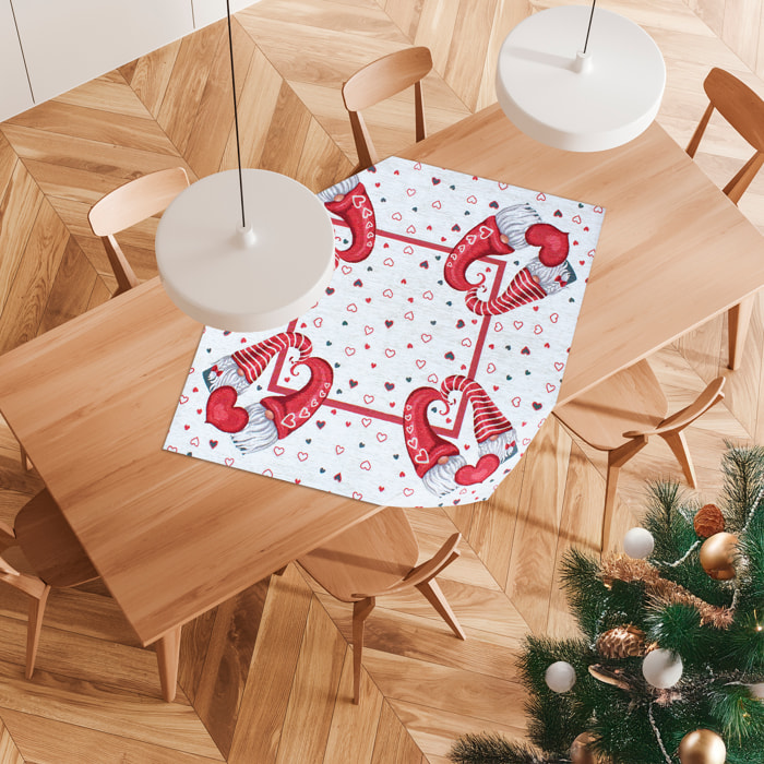 CENTROTAVOLA NATALIZIO JACQUARD DISEGNO GNOMI LOVELY