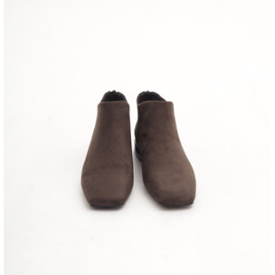 STIVALETTO FLAT QUADRATO TESTA DI MORO