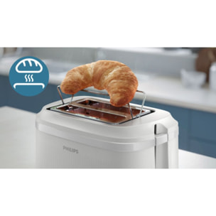 Grille-pain PHILIPS HD2511/00 Toaster blanc Série 3000, 2 fentes, 900W