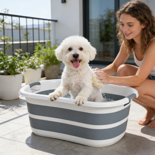 Baignoire chien chat - baignoire pliable 27L - bouchon vidange intégré