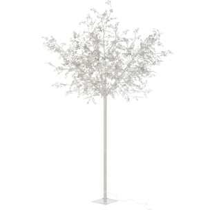 J-Line décoration Arbre Feuilles Paillettes - métal - argent - extra large - LED