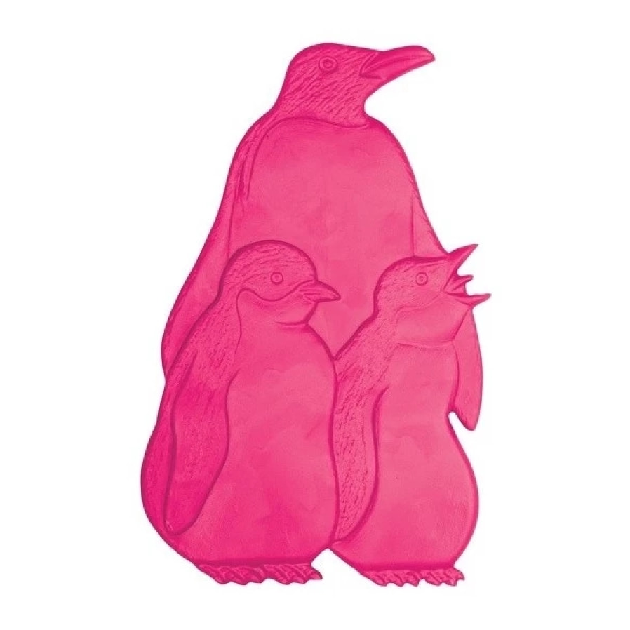 Lot de 5 Stickers figurines antidérapantes de douche ou baignoire Caoutchouc Pinguoins 9,2x15cm Multicolor MSV