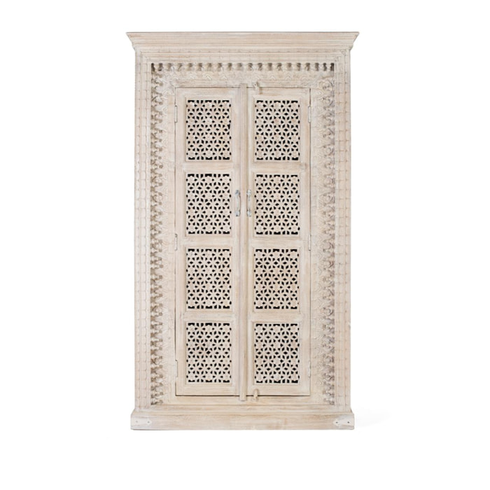 Armario de Madera de Mango 110 Cm Estilo Mediterráneo Moderno