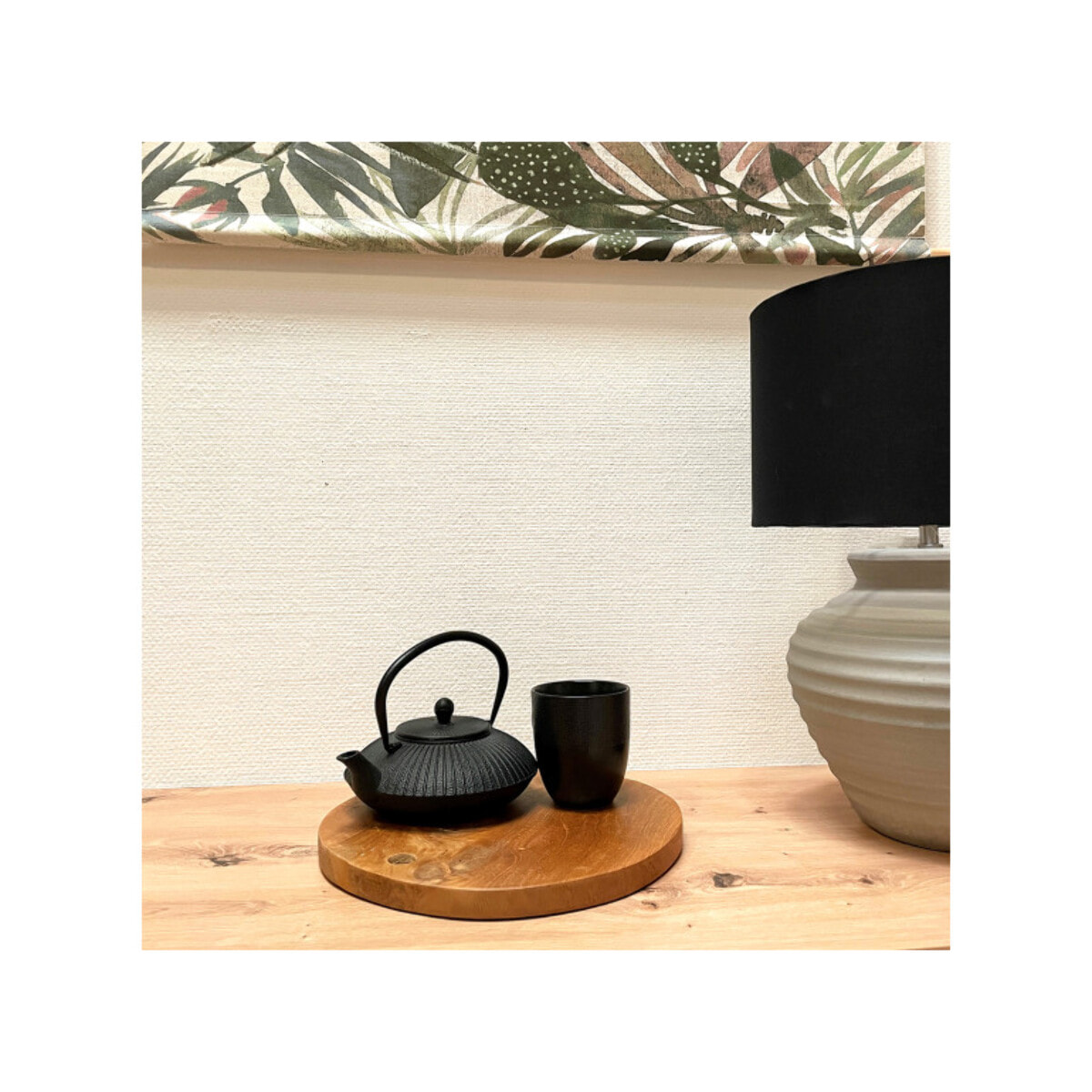 Planche à découper / plateau rond D. 30 cm en bois de teck - PALO