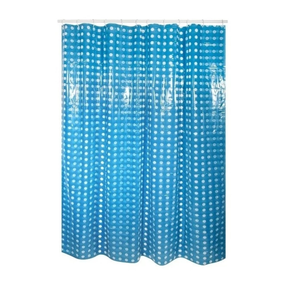 Rideau de douche PVC 180x200cm Bleu Marine - Anneaux inclus MSV