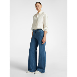 Elena Mirò - Jeans wide leg a palazzo - Blu