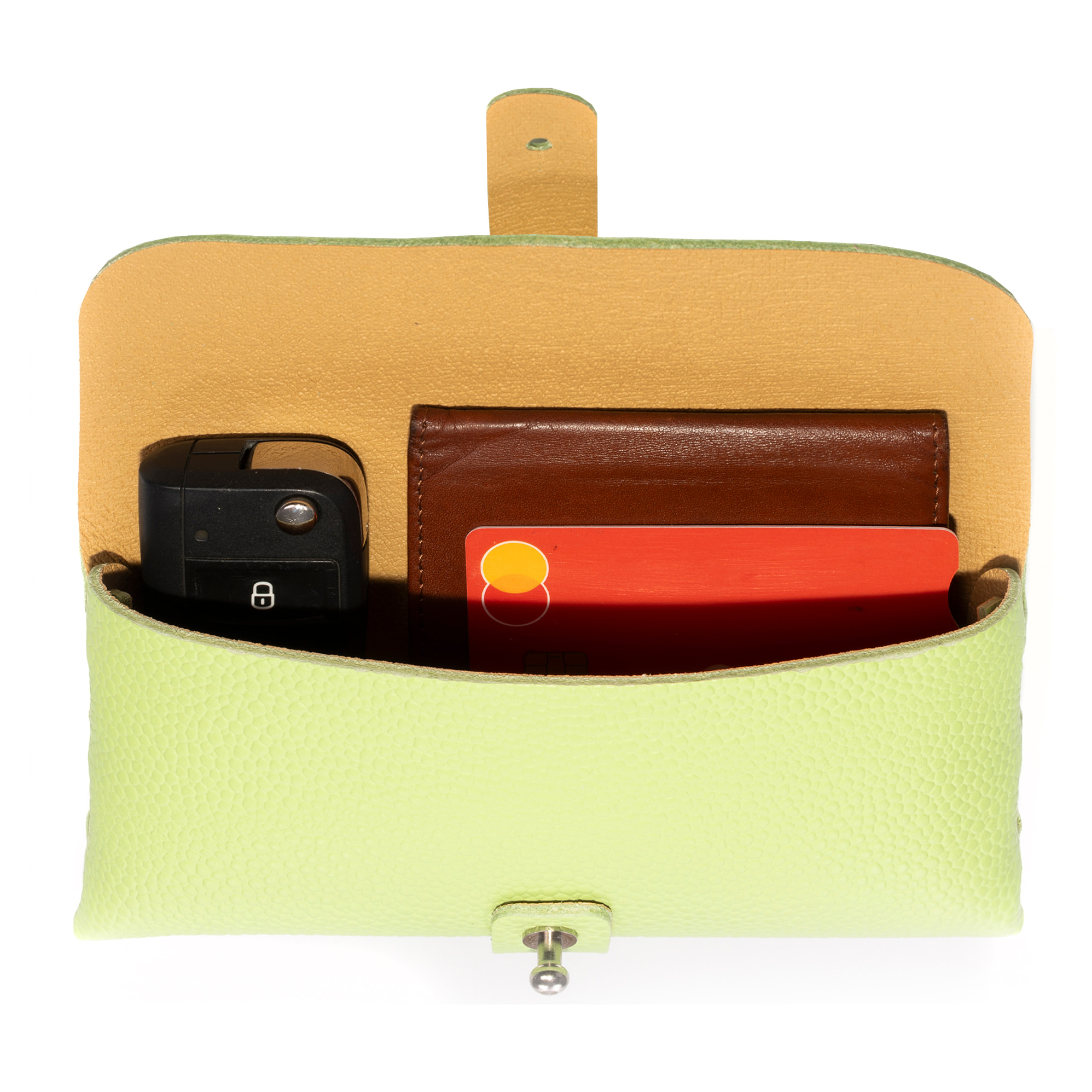 Argelato mini bolso de mano / cartera mujer. Piel auténtica Dollaro.