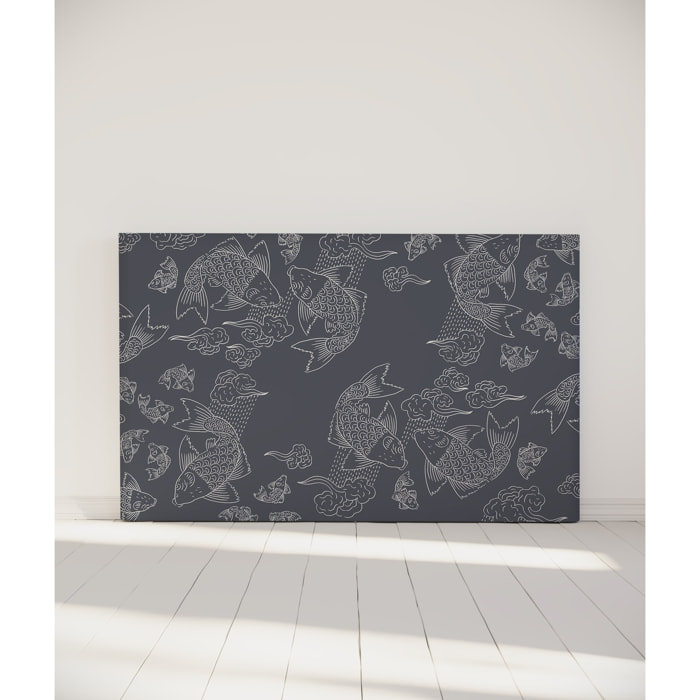 Tête de lit Banc de poissons | Coloris Gris | Largeur au choix