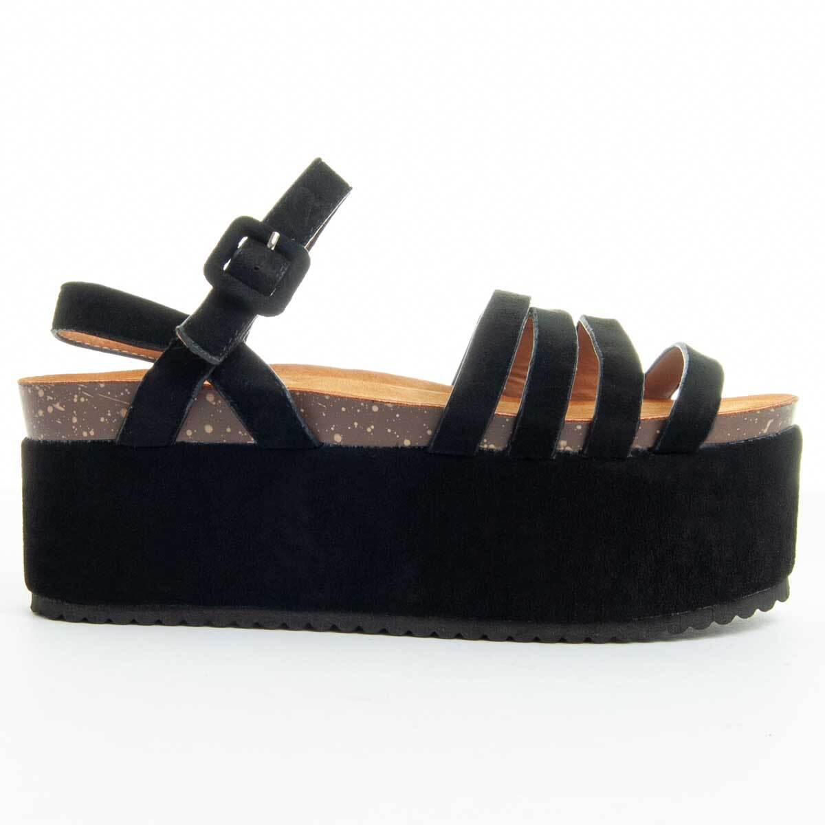 Sandalias de Plataforma - Negro - Altura: 10 Cm