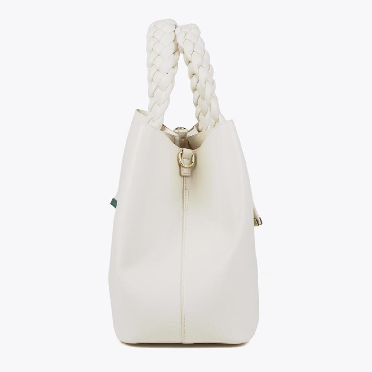 Borsa media manici intrecciati