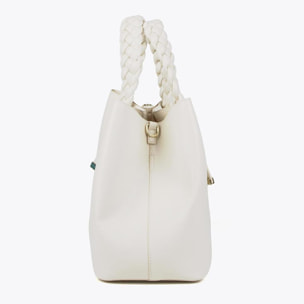 Borsa media manici intrecciati