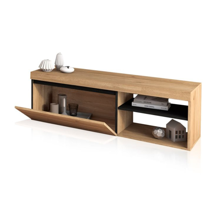 Mueble TV Ebos 120 Roble Nude - Ceniza