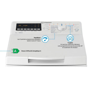 Lave linge top INDESIT BTWHS6261FR