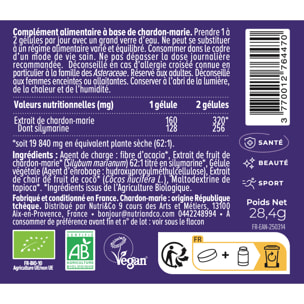 Nutri&Co Chardon-Marie BIO Détox Foie Colon Intestins - 60 gélules