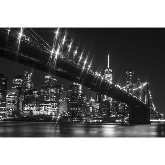 Tableau brooklyn brigde de nuit Toile imprimée