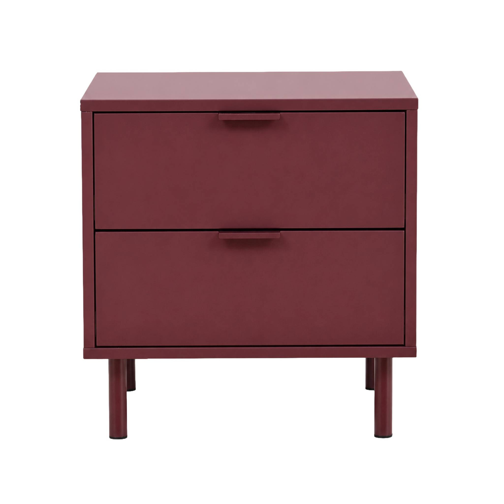 Table de chevet décor bois et métal 2 tiroirs ELLIE