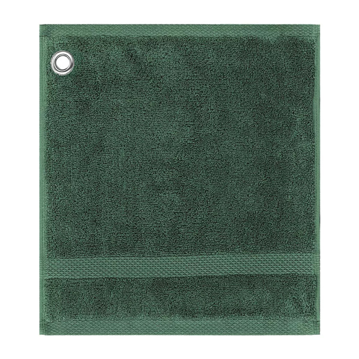 Carre avec oeillet pur coton 550 g/m² uni vert Elea kaki