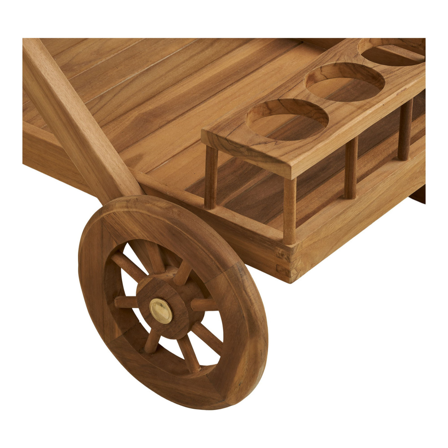 Carrello da servizio Pasaku in teak naturale 86×50×81 cm