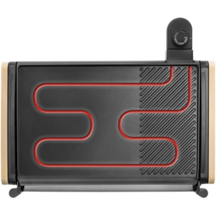 Plancha électrique LAGRANGE 229012 bois clair à poser, 43x28 cm