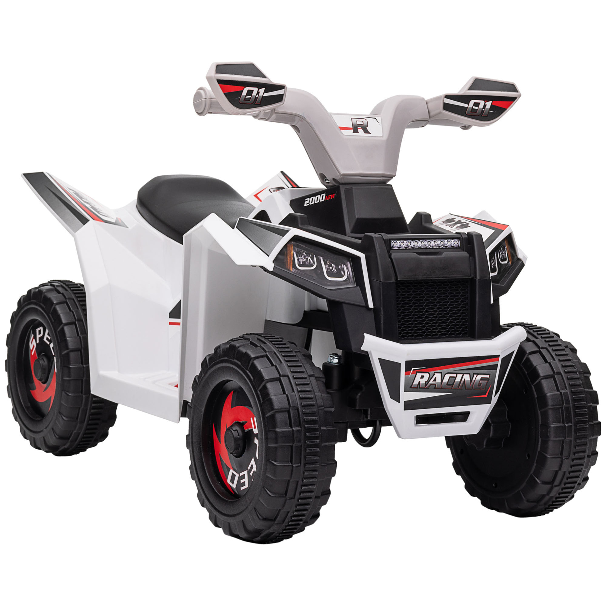 Quad électrique enfant V. max.  2,5 Km/h 6 V blanc