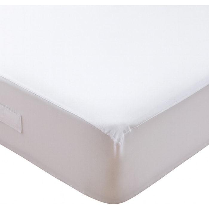 Lot De 2 Protege Matelas 100% Polyester 75gsm imperméable Blanc