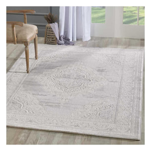 Tapis doux et souyeux tissé en relief FASULIN