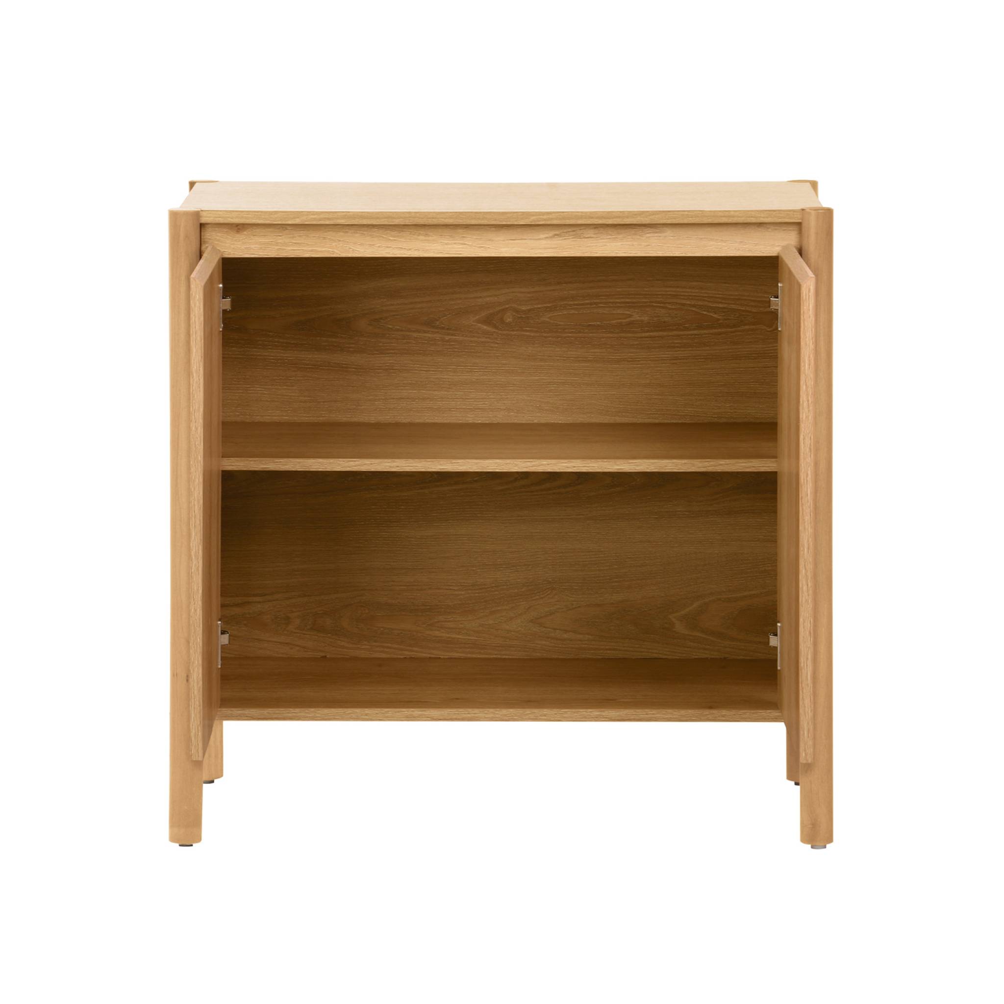 Buffet décor bois 2 portes naturel - 80 x 42 x 78.5 cm - Harmony