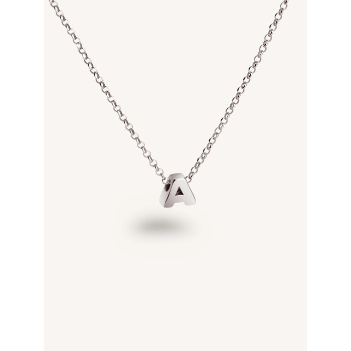 Collana Personalized Single Letter in Argento