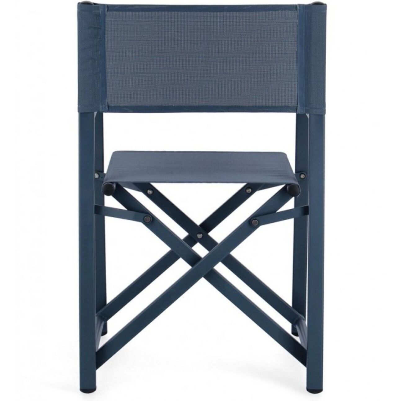 Set di 2 sedie TAYLOR in alluminio blu e textilene blu, pieghevoli