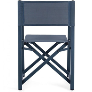 Set di 2 sedie TAYLOR in alluminio blu e textilene blu, pieghevoli